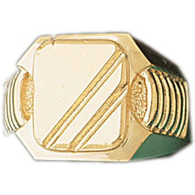 Dazzlers 14k Yellow Gold Signet Ring, MPN: DZ-14435-8