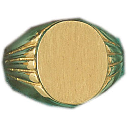 Dazzlers 14k Yellow Gold Signet Ring, MPN: DZ-14497-8