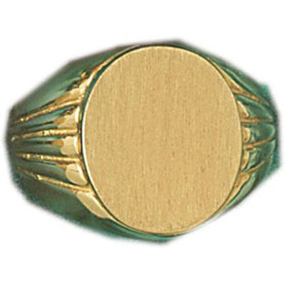 Dazzlers 14k Yellow Gold Signet Ring, MPN: DZ-14497-8