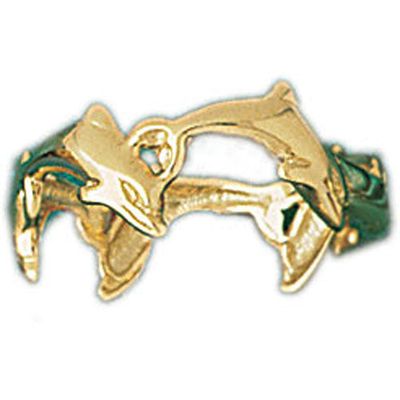 Dazzlers 14k Yellow Gold Dolphin Ring, MPN: DZ-14198
