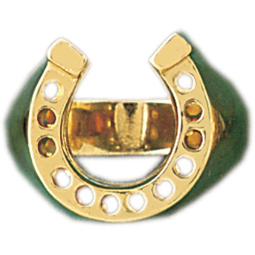 Dazzlers 14k Yellow Gold Horseshoe Ring, MPN: DZ-14393-8