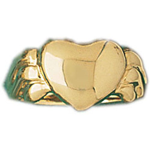 Dazzlers 14k Yellow Gold Heart Dome Ring, MPN: DZ-14248