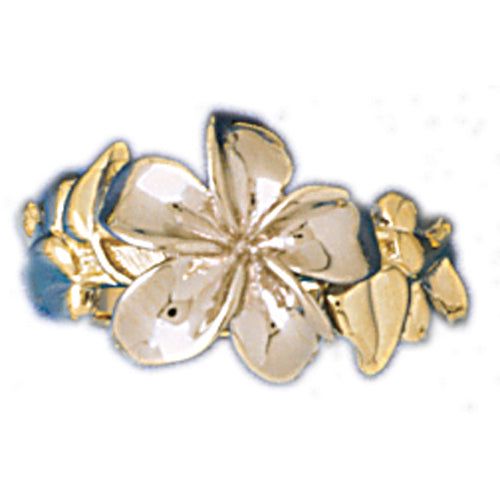 Dazzlers 14k Yellow Gold Multiple Plumeria Flower Ring, MPN: DZ-12914