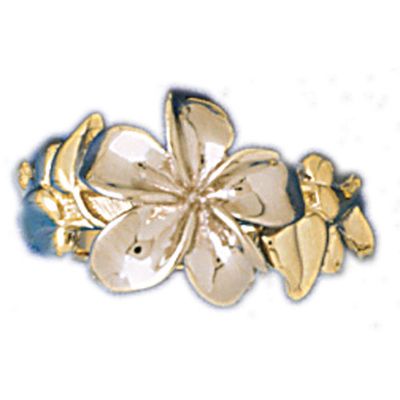 Dazzlers 14k Yellow Gold Multiple Plumeria Flower Ring, MPN: DZ-12914