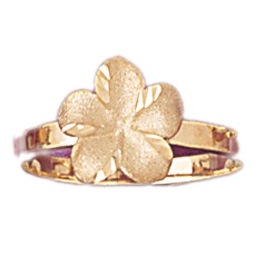 Dazzlers 14k Yellow Gold Plumeria Ring, MPN: DZ-12127