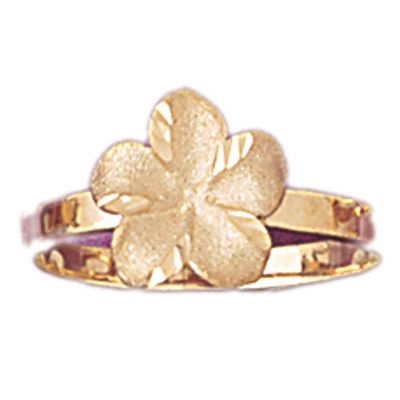 Dazzlers 14k Yellow Gold Plumeria Ring, MPN: DZ-12127
