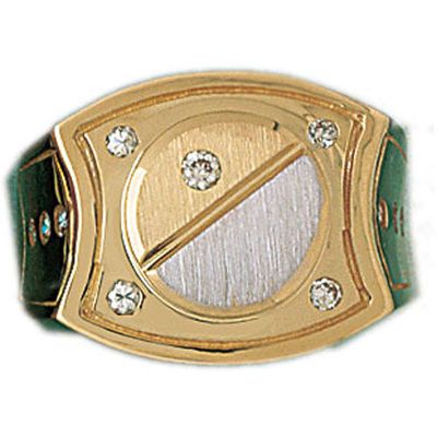 Dazzlers 14k Yellow Gold CZ Signet Ring, MPN: DZ-14596-8