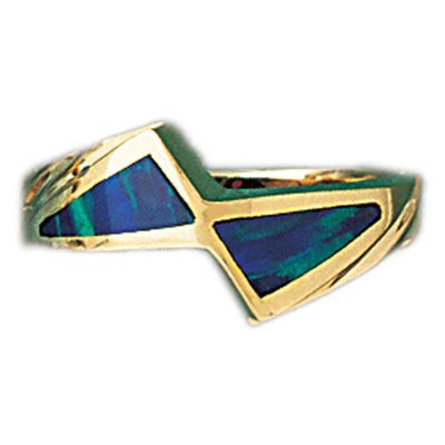 Dazzlers 14k Yellow Gold Created Opal Ring, MPN: DZ-14746-4