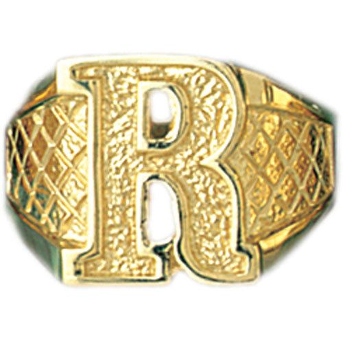Dazzlers 14k Yellow Gold Initial R Ring, MPN: DZ-14540-8