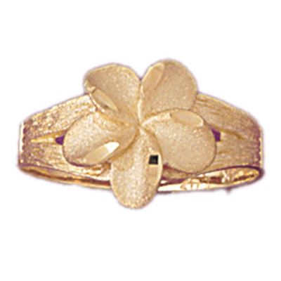 Dazzlers 14k Yellow Gold Plumeria Ring, MPN: DZ-12124