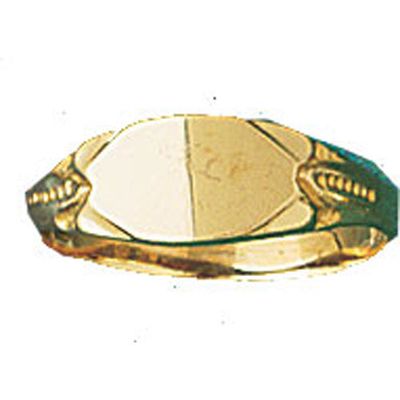 Dazzlers 14k Yellow Gold Childrens Signet Ring, MPN: DZ-13997