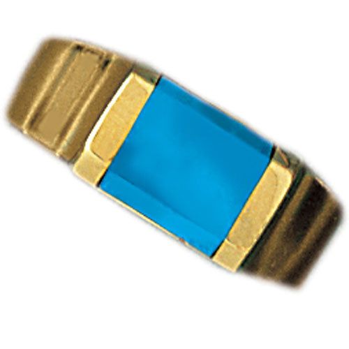 Dazzlers 14k Yellow Gold Ladies Turquoise Ring, MPN: DZ-14842-4