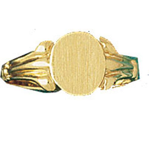 Dazzlers 14k Yellow Gold Childrens Signet Ring, MPN: DZ-14014