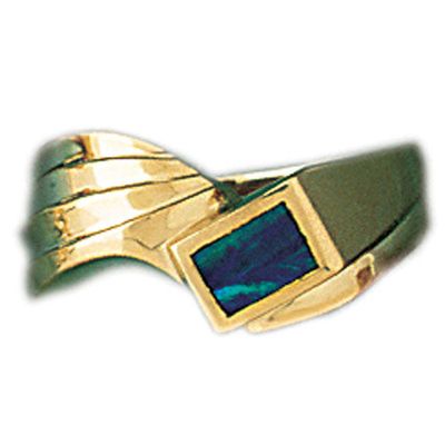 Dazzlers 14k Yellow Gold Created Opal Ring, MPN: DZ-14745-4