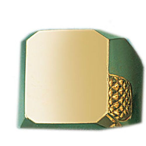 Dazzlers 14k Yellow Gold Signet Ring, MPN: DZ-14477-8
