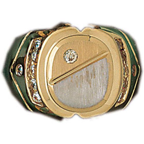 Dazzlers 14k Yellow Gold CZ Signet Ring, MPN: DZ-14606-8