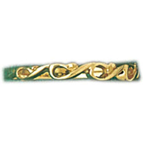 Dazzlers 14k Yellow Gold Thin Light Ring, MPN: DZ-14051