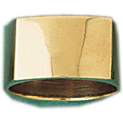 Dazzlers 14k Yellow Gold Plain Square Dome Ring, MPN: DZ-14237