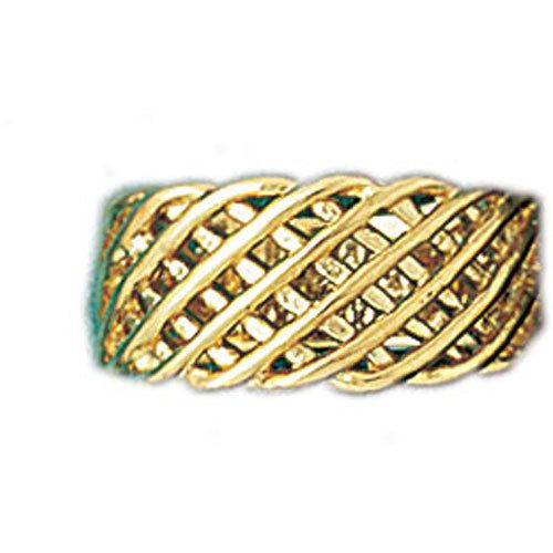 Dazzlers 14k Yellow Gold Criss Cross Ring, MPN: DZ-14115