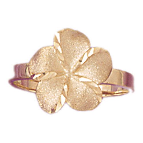 Dazzlers 14k Yellow Gold Plumeria Ring, MPN: DZ-12128