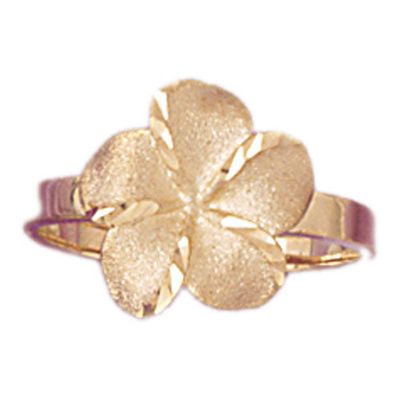 Dazzlers 14k Yellow Gold Plumeria Ring, MPN: DZ-12128