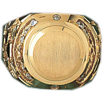 Dazzlers 14k Yellow Gold CZ Signet Ring, MPN: DZ-14574-8