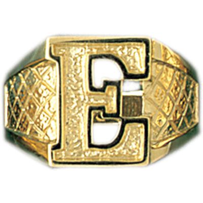 Dazzlers 14k Yellow Gold Initial E Ring, MPN: DZ-14528-8