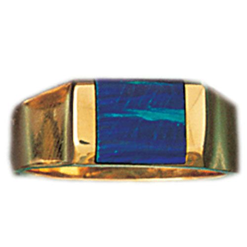 Dazzlers 14k Yellow Gold Created Opal Ring, MPN: DZ-14689-4