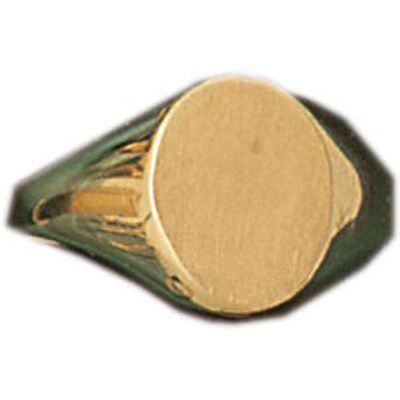 Dazzlers 14k Yellow Gold Signet Ring, MPN: DZ-14459-8