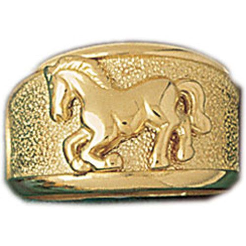 Dazzlers 14k Yellow Gold Horse Dome Ring, MPN: DZ-14233