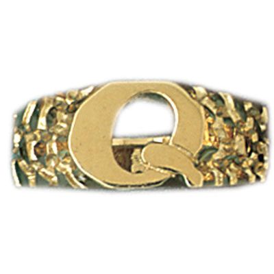 Dazzlers 14k Yellow Gold Initial Q Ring, MPN: DZ-14514-8