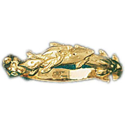 Dazzlers 14k Yellow Gold Dolphin Ring, MPN: DZ-14202