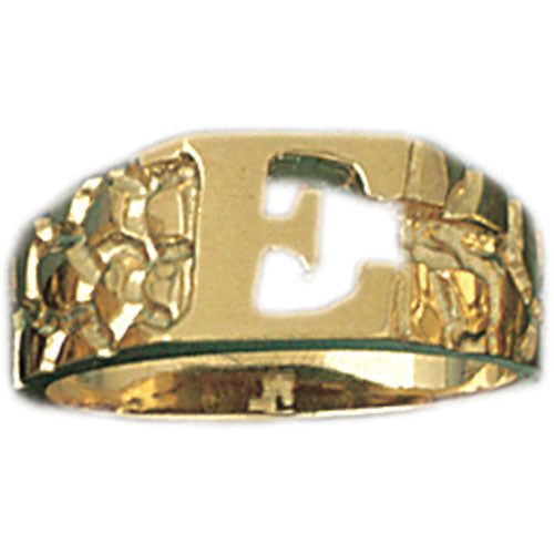 Dazzlers 14k Yellow Gold Initial E Ring, MPN: DZ-14502-8