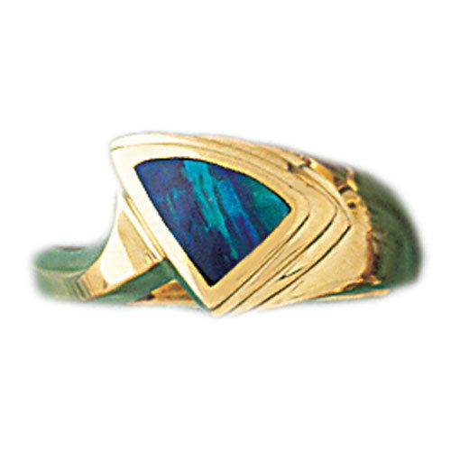 Dazzlers 14k Yellow Gold Created Opal Ring, MPN: DZ-14731-4