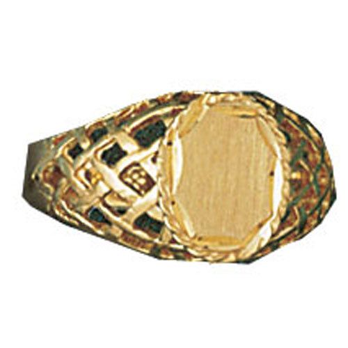 Dazzlers 14k Yellow Gold Childrens Signet Ring, MPN: DZ-14024