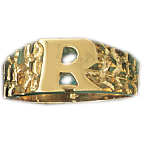 Dazzlers 14k Yellow Gold Initial R Ring, MPN: DZ-14515-8