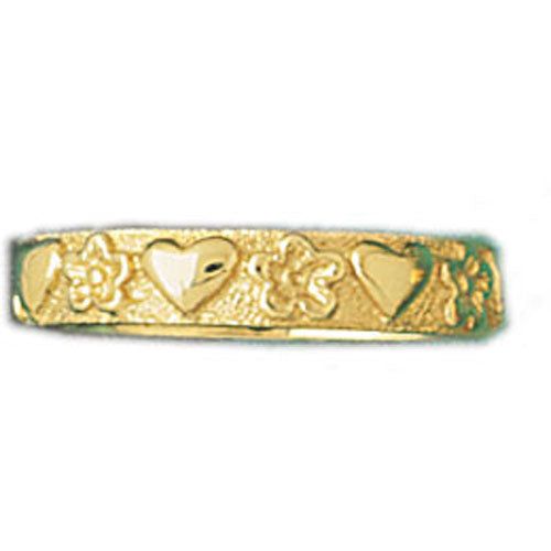 Dazzlers 14k Yellow Gold Heart Band, MPN: DZ-14175