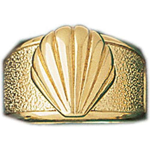 Dazzlers 14k Yellow Gold Shell Dome Ring, MPN: DZ-14230