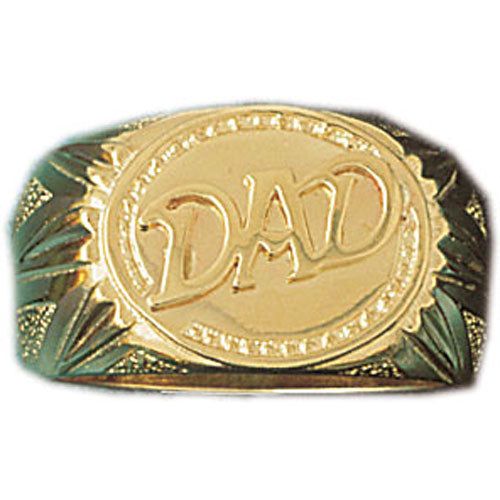 Dazzlers 14k Yellow Gold Dads Ring, MPN: DZ-14405-8