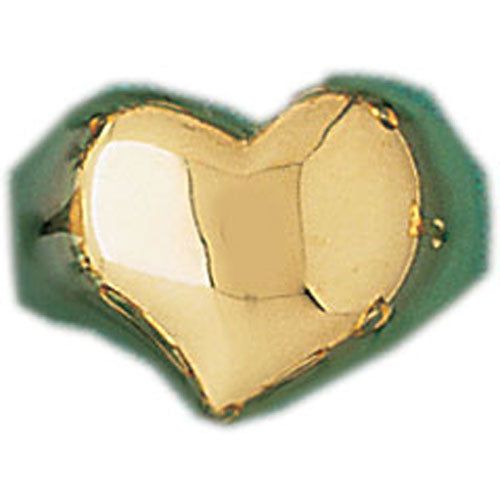 Dazzlers 14k Yellow Gold Heart Dome Ring, MPN: DZ-14247
