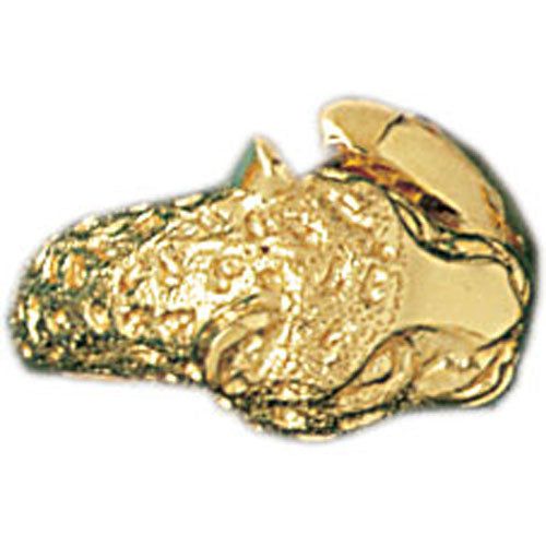 Dazzlers 14k Yellow Gold Tiger Head Ring, MPN: DZ-14140
