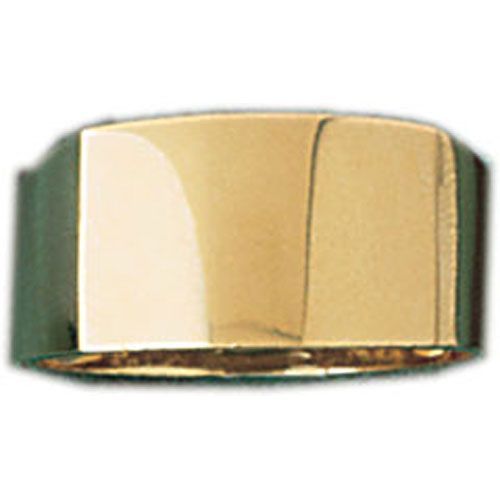 Dazzlers 14k Yellow Gold Plain Rectangular Dome Ring, MPN: DZ-14238