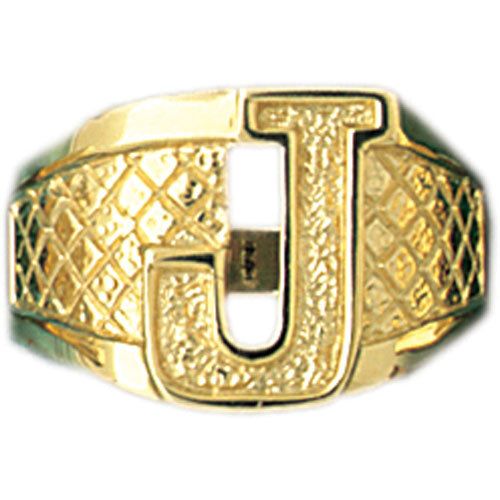 Dazzlers 14k Yellow Gold Initial J Ring, MPN: DZ-14533-8