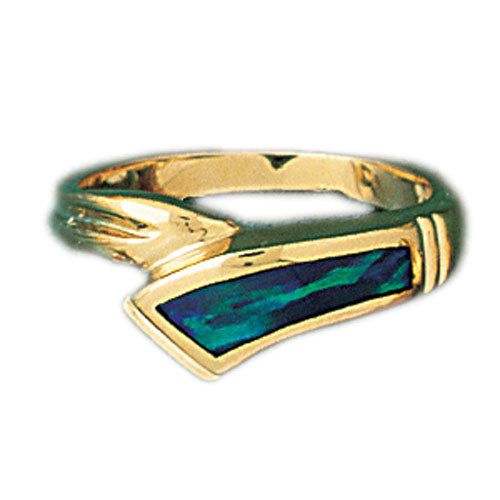 Dazzlers 14k Yellow Gold Created Opal Ring, MPN: DZ-14741-4