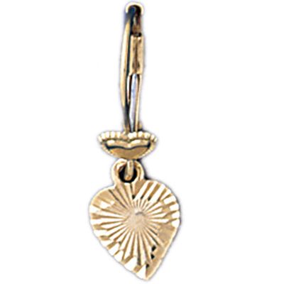 Dazzlers 14k Yellow Gold Heart Leverback Earrings, MPN: DZ-13014