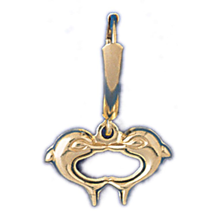 Dazzlers 14k Yellow Gold Dolphin Leverback Earrings, MPN: DZ-13026