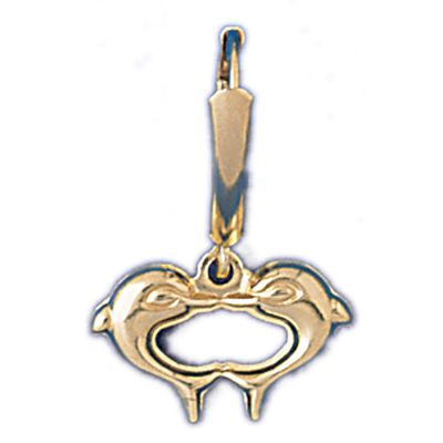 Dazzlers 14k Yellow Gold Dolphin Leverback Earrings, MPN: DZ-13026