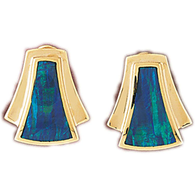 Dazzlers 14k Yellow Gold Created Opal Fashion Earrings, MPN: DZ-15113