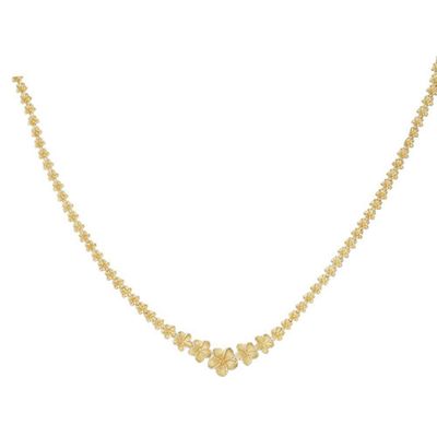 Dazzlers 14k Yellow Gold Plumeria Necklace, MPN: DZ-12112