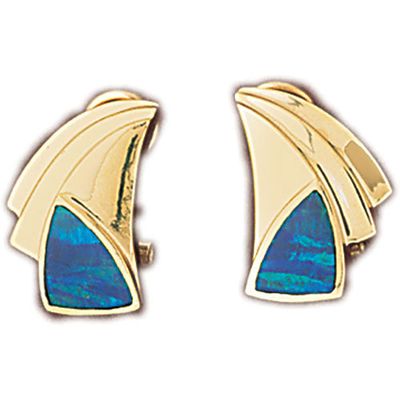 Dazzlers 14k Yellow Gold Created Opal Fashion Earrings, MPN: DZ-15111